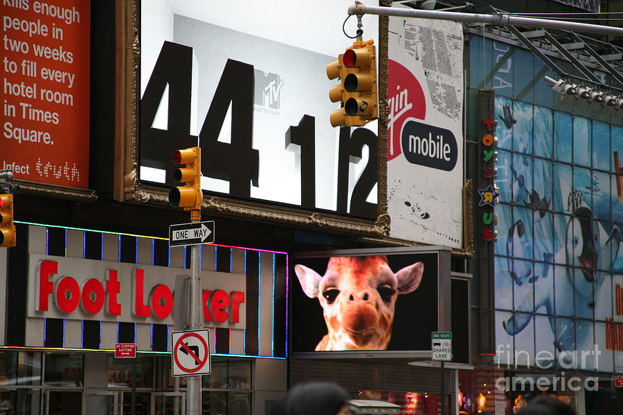 Times Square Hello  Photograph by Chuck Kuhn
