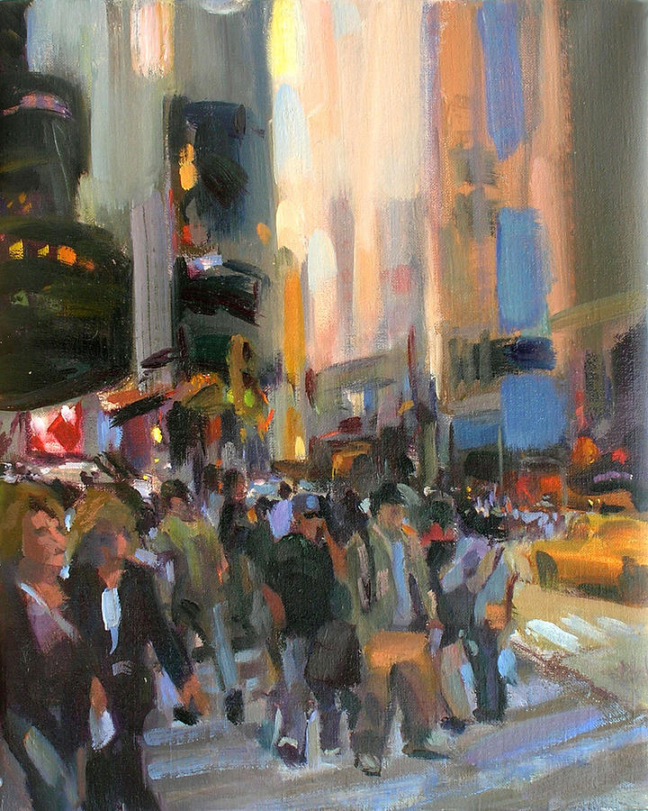 Times Square Painting by Merle Keller