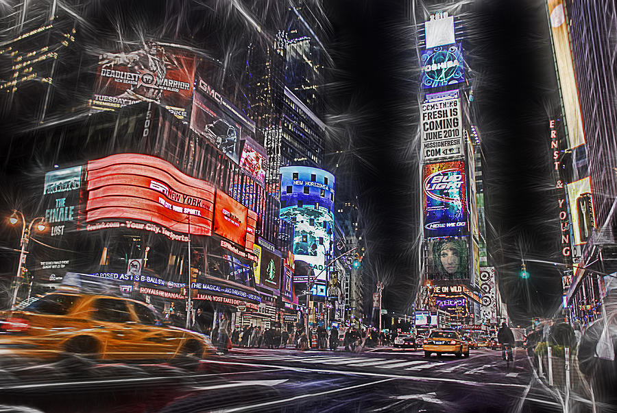 Times Square Night Photograph by Joachim G Pinkawa