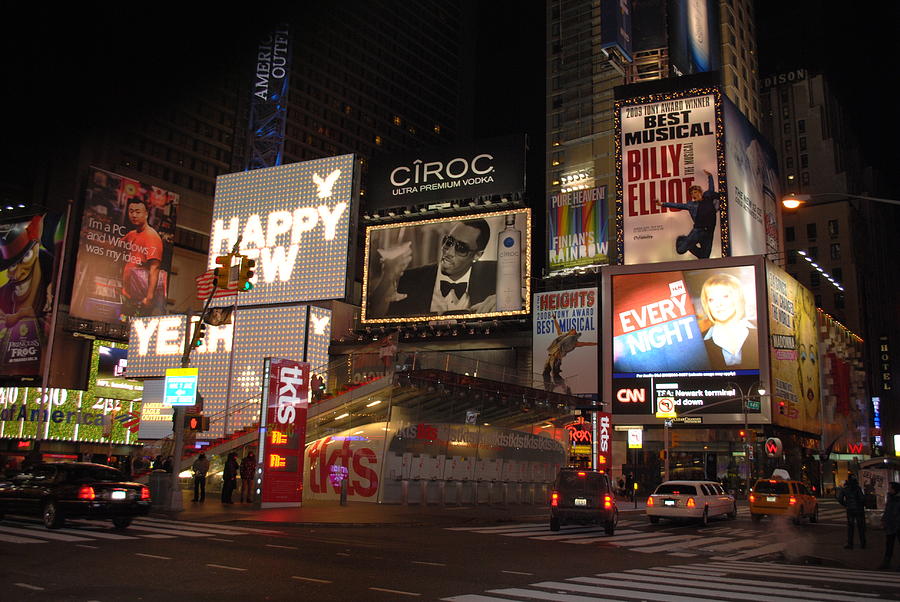 New York City Photograph - Times Square Night by Maria Lopez New York City Photograph - Times Square Night by Maria Lopez