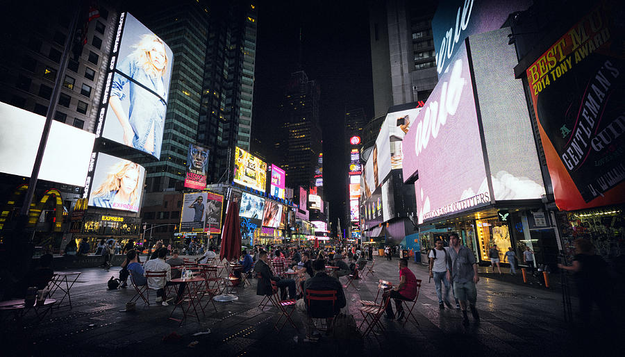 Times Square Photograph - Times Square by Robert Fawcett