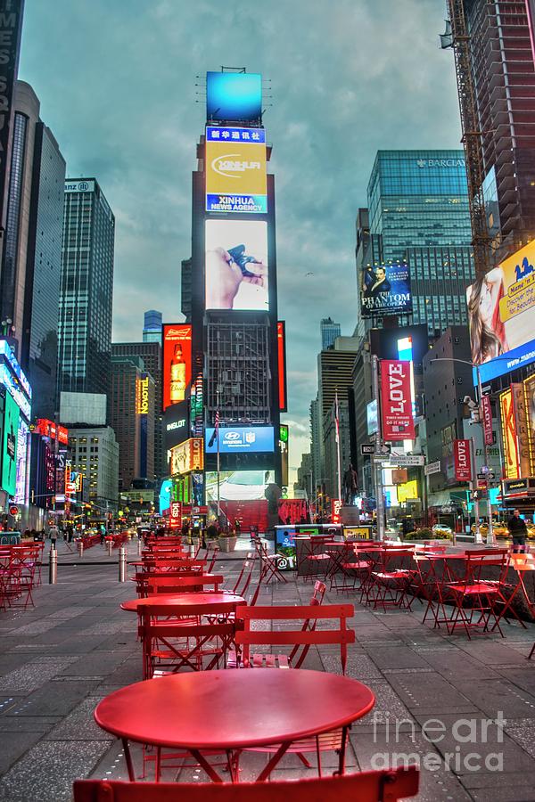 Times Square Tables Digital Art by Timothy Lowry