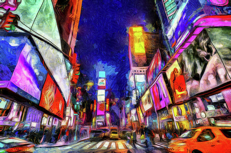 Times Square Van Gogh Photograph by David Pyatt