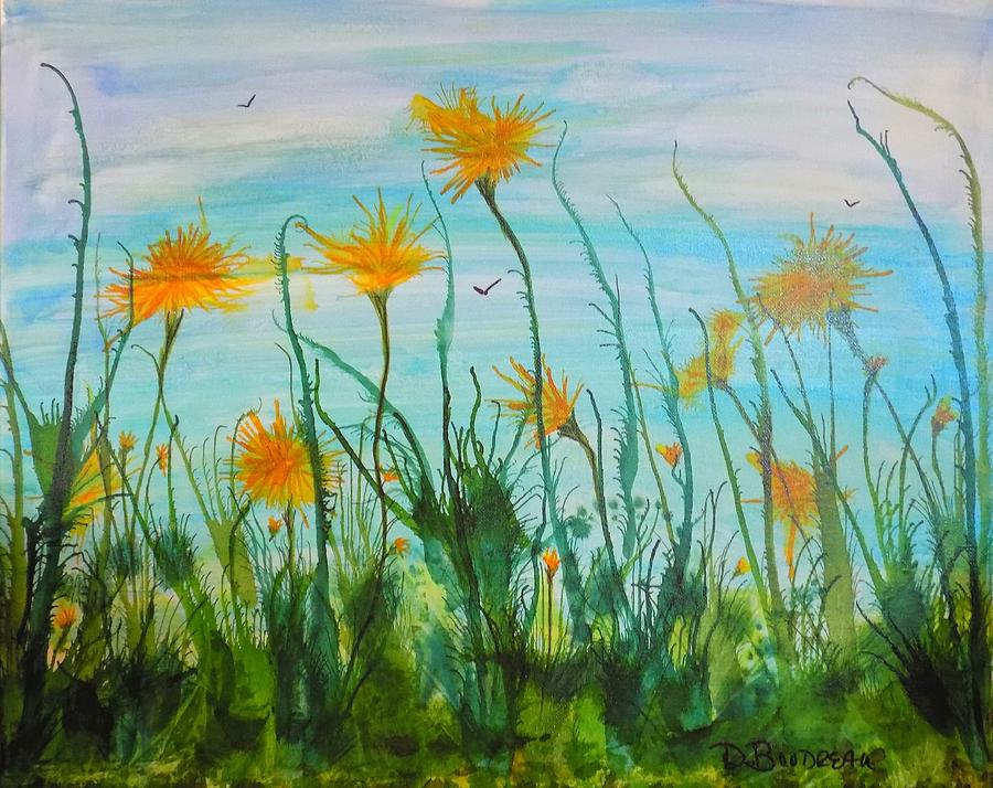 Flower Painting - Tims Day at Work by Debora Boudreau