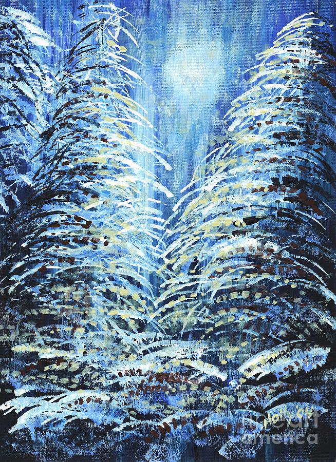 Tims Winter Forest Painting by Holly Carmichael