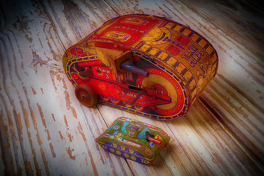 Tin Toy Tanks Photograph by Garry Gay