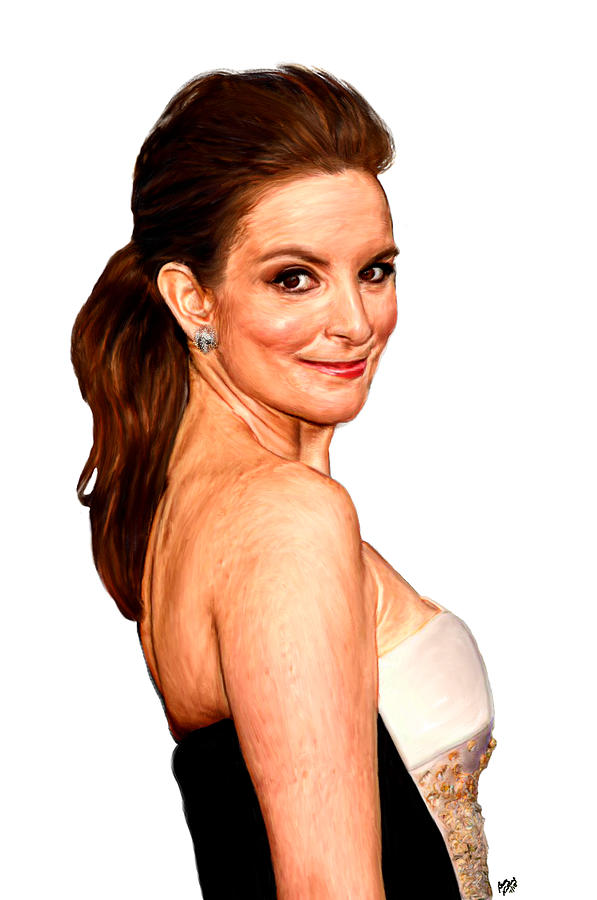 Tina Fey Painting by Bruce Nutting