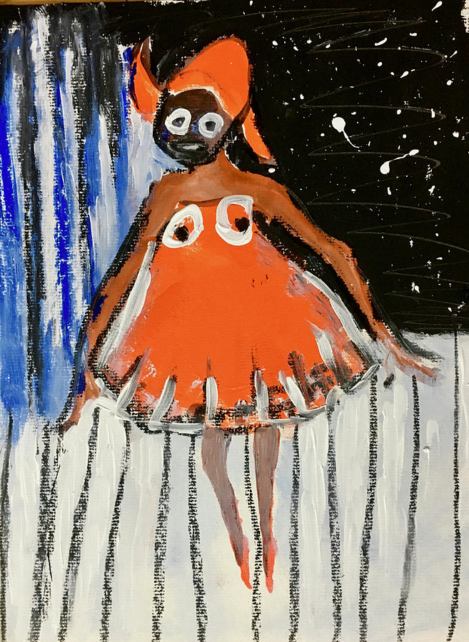 Tina Tiny Legs Painting by Carole Johnson