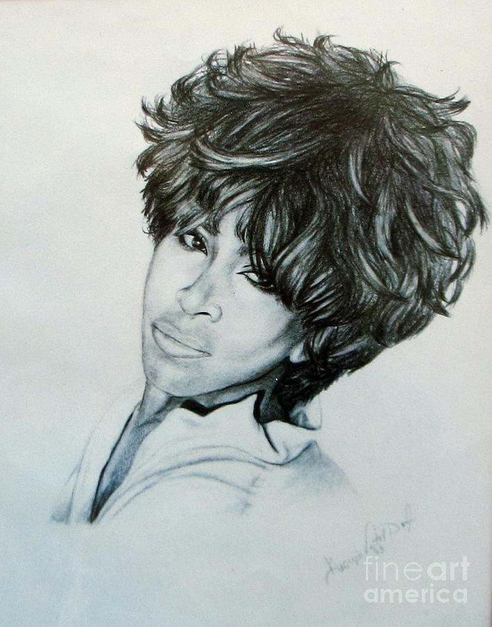 Tina Turner 1980s Drawing by Georgia Doyle