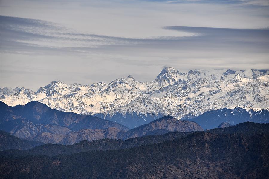 Mountain Photograph - Tingling Overlook 2 - Himalayas India by Kim Bemis