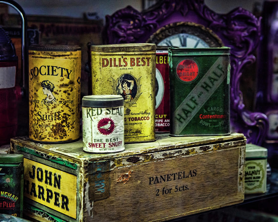 Tinned Tobacco Photograph by Heather Applegate