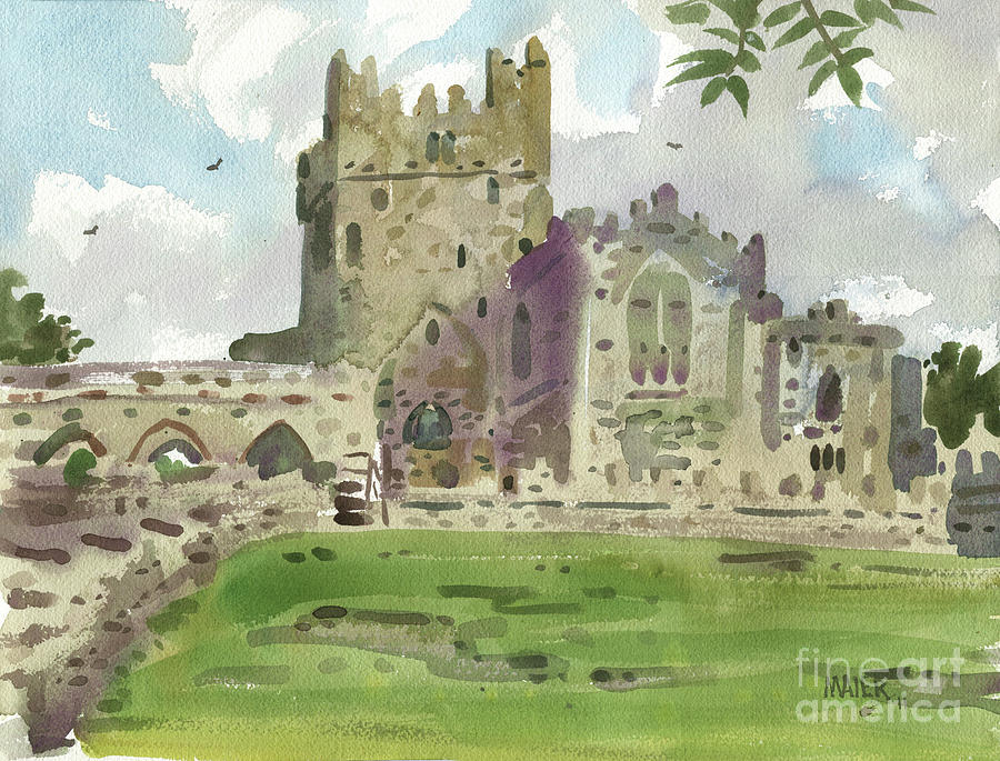 Tintern Abbey 1 Painting by Donald Maier