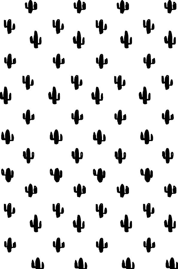 Pattern Drawing - Tiny cactus by Studio Sananikone