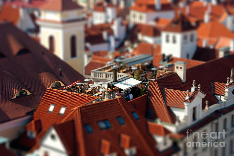 Czech Republic Photograph - Tiny Roof Restaurant by Joerg Lingnau