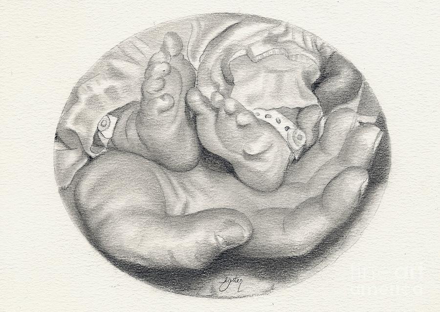 Tiny Toes Painting by Daniela Easter