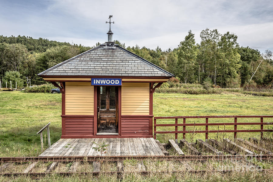 Tiny train station Barnet Vermont Photograph by Edward Fielding