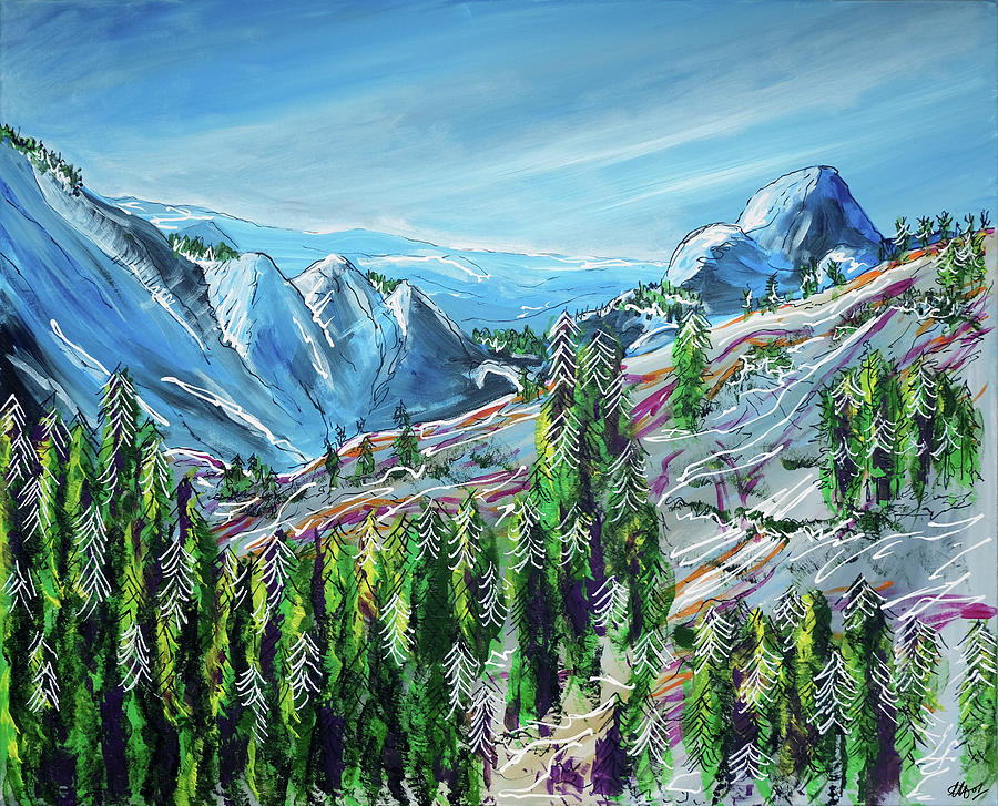 Tioga Pass Painting by Laura Hol