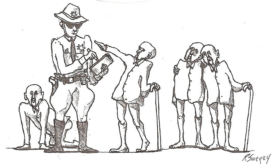 Tip a Cop Drawing by Roger Swezey