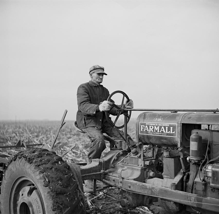 Portrait Photograph - Tip Estes, A Hired Hand On An Indiana by Everett