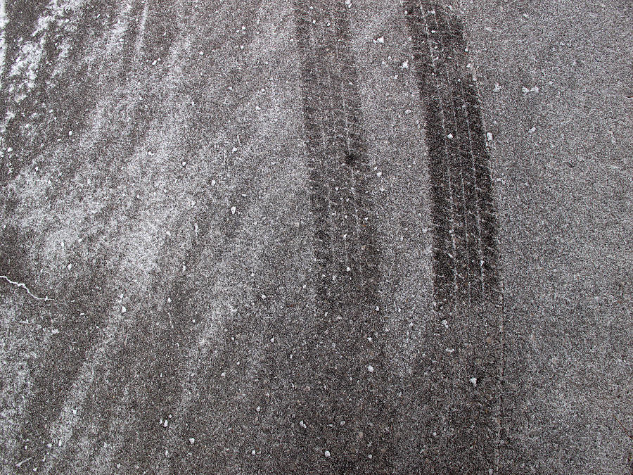 Tire Tracks in the Snow Photograph by Lyle Crump