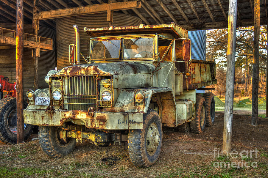 Tired And Retired Us Army M930 Dump Truck Photograph