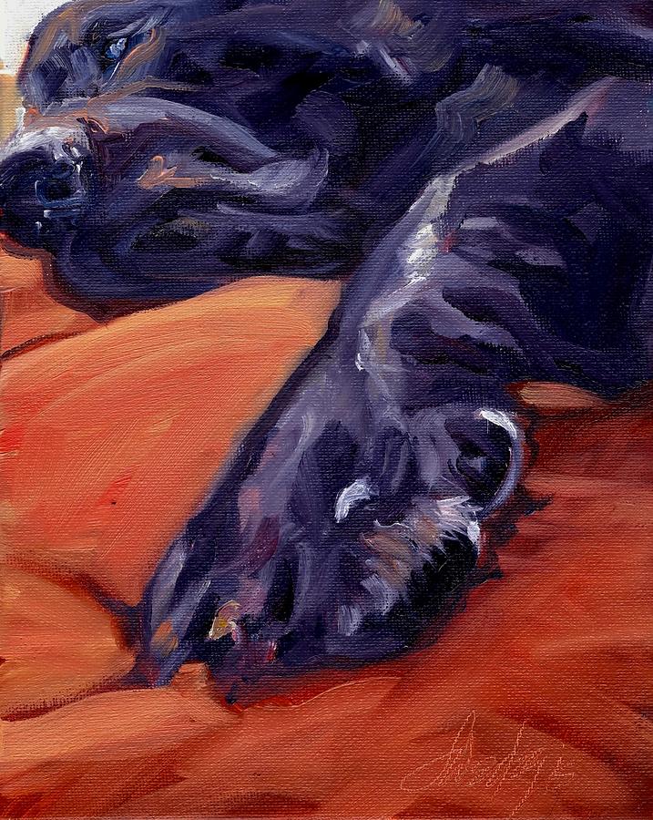 Tired Boy Painting by Sheila Wedegis