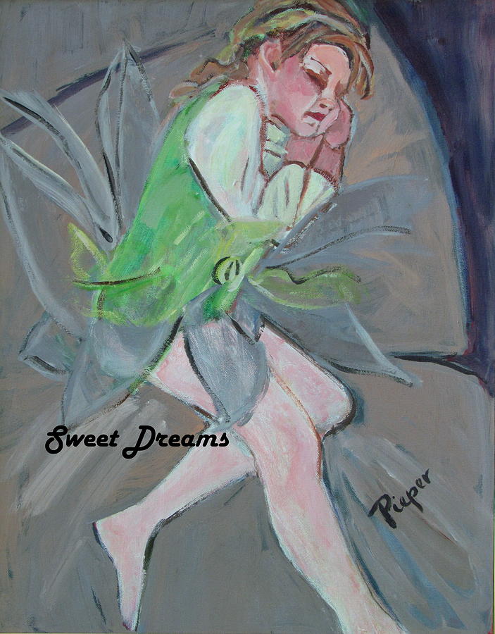 Tired Child in Fairy Costume Painting by Betty Pieper