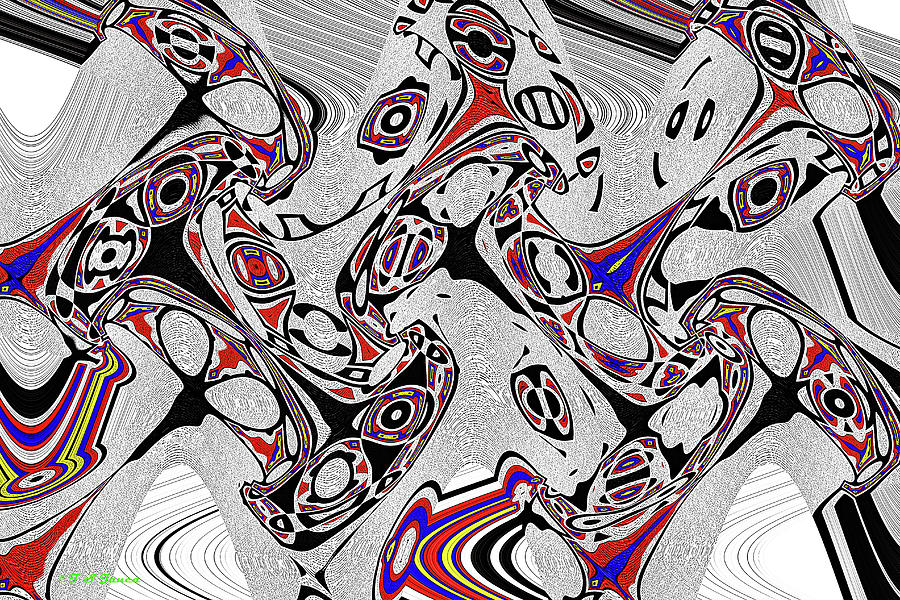 Tired Dancers Abstract Digital Art by Tom Janca