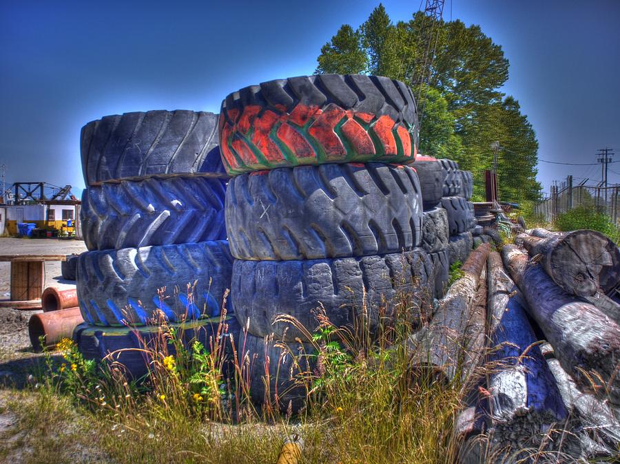 Boat Photograph - Tires by Lawrence Christopher