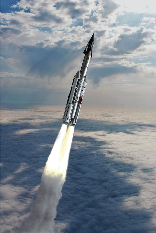 Titan 3 Launch of X-20 Spaceplane Digital Art by Erik Simonsen