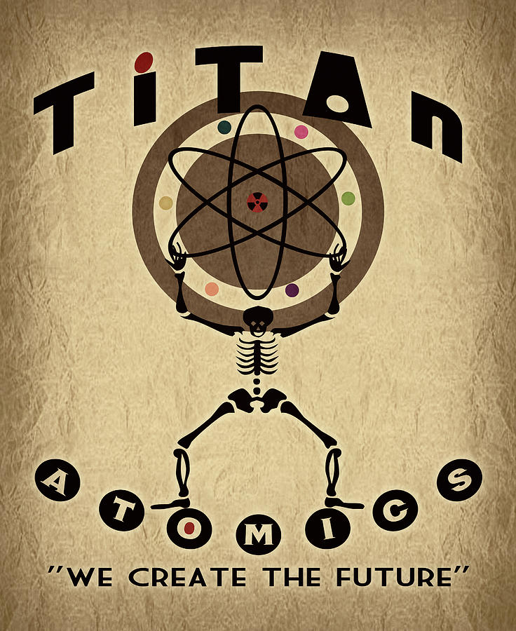 Vintage Digital Art - Titan Atomics by Cinema Photography