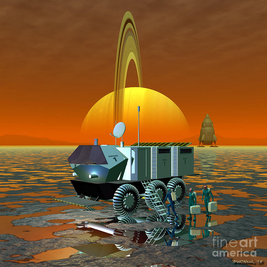 Science Fiction Digital Art - Titan, Day 1 by Walter Neal
