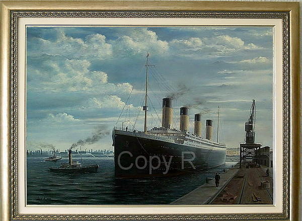 Home art wall Decor Titanic on the berth Oil painting Picture Printed on canvas