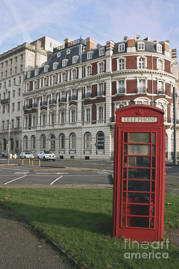Titanic Hotel and Red Phone Box Photograph by Terri Waters