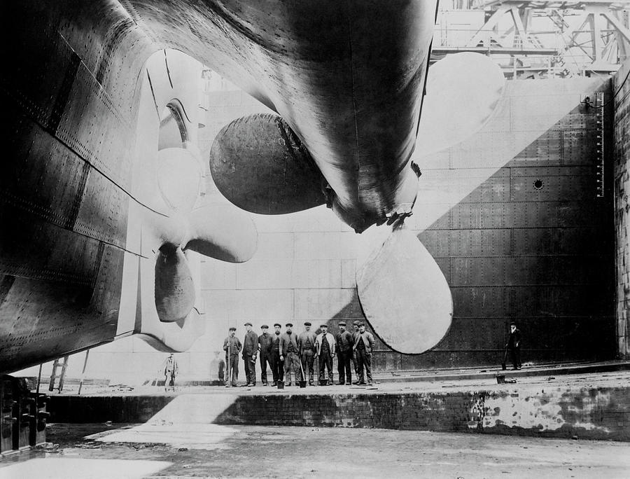 Titanic In Dry Dock - May 31, 1911 Photograph by War Is Hell Store