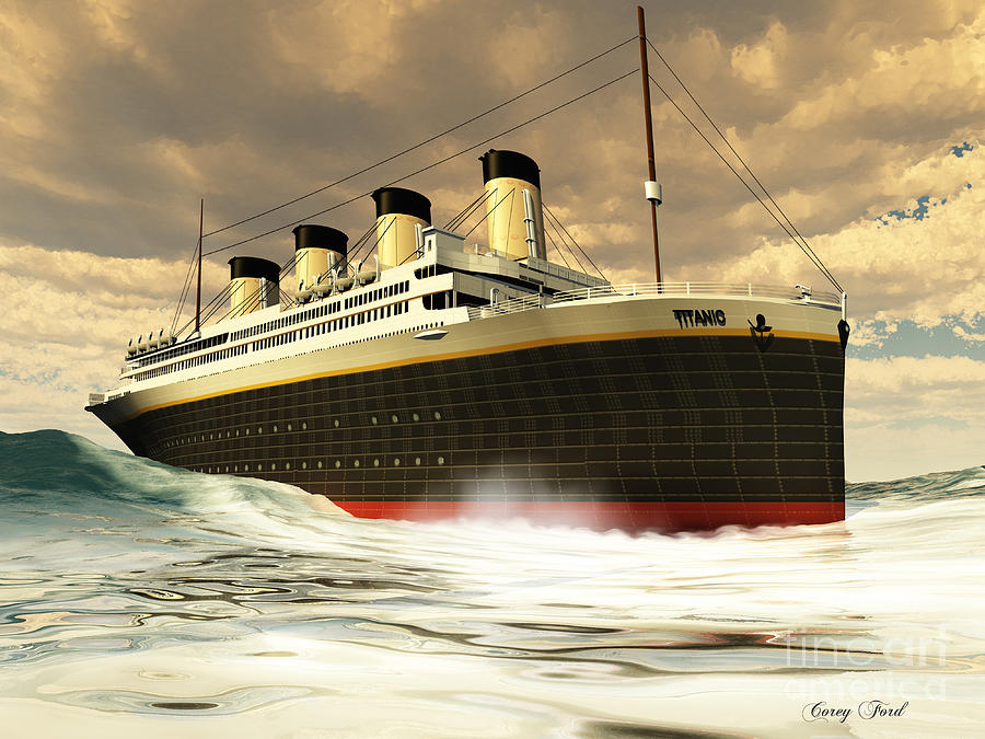 Titanic Oceanliner Painting by Corey Ford