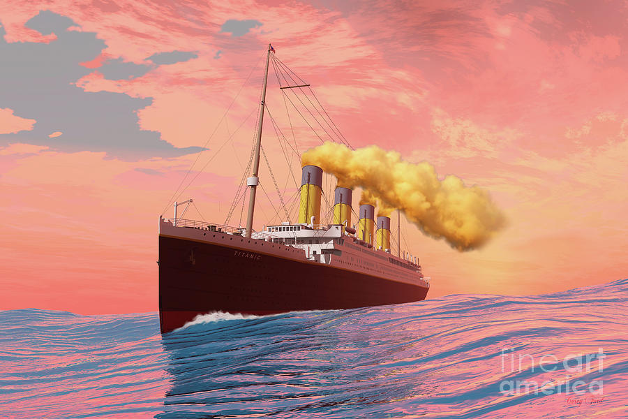 Titanic Passenger Liner Painting by Corey Ford