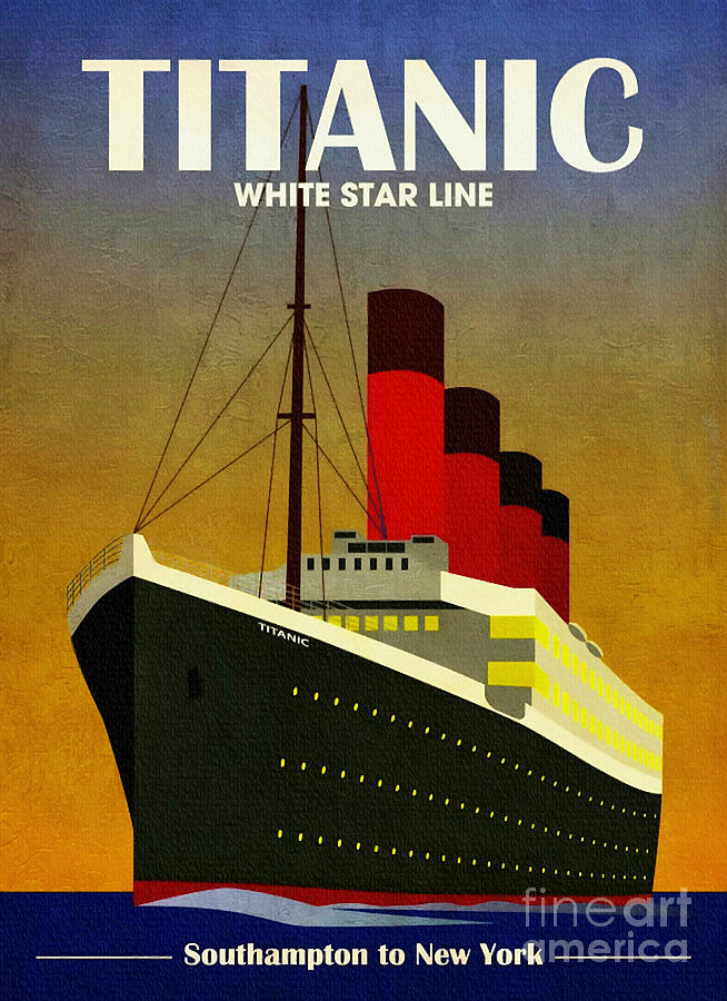 Titanic White Star Line 1912 Painting by Ian Gledhill