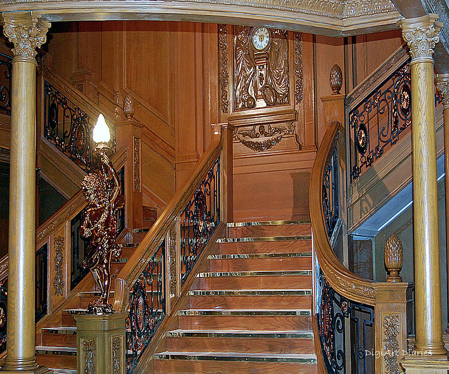 Titanics Grand Staircase Digital Art by DigiArt Diaries by Vicky B Fuller