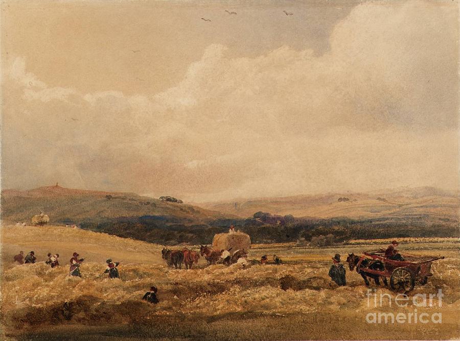 Title A Hayfield in Yorkshire Painting by MotionAge Designs