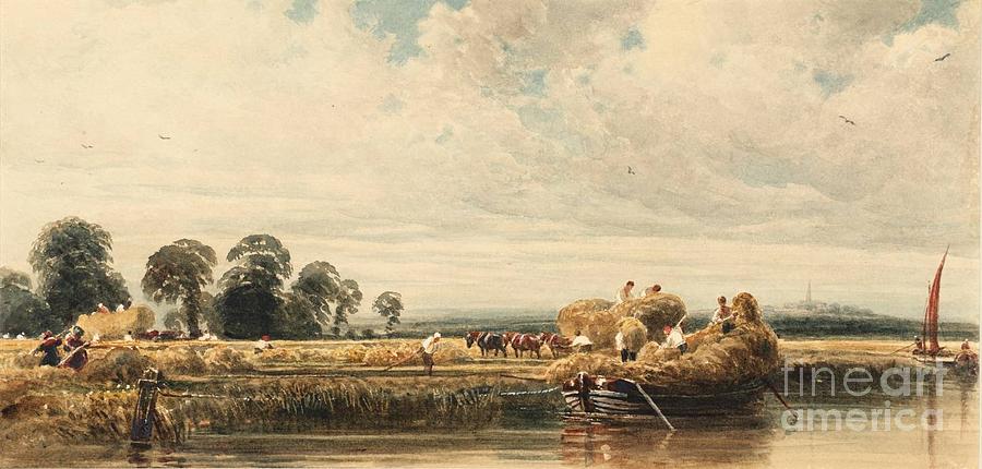 Title The Trent near Burton Painting by MotionAge Designs