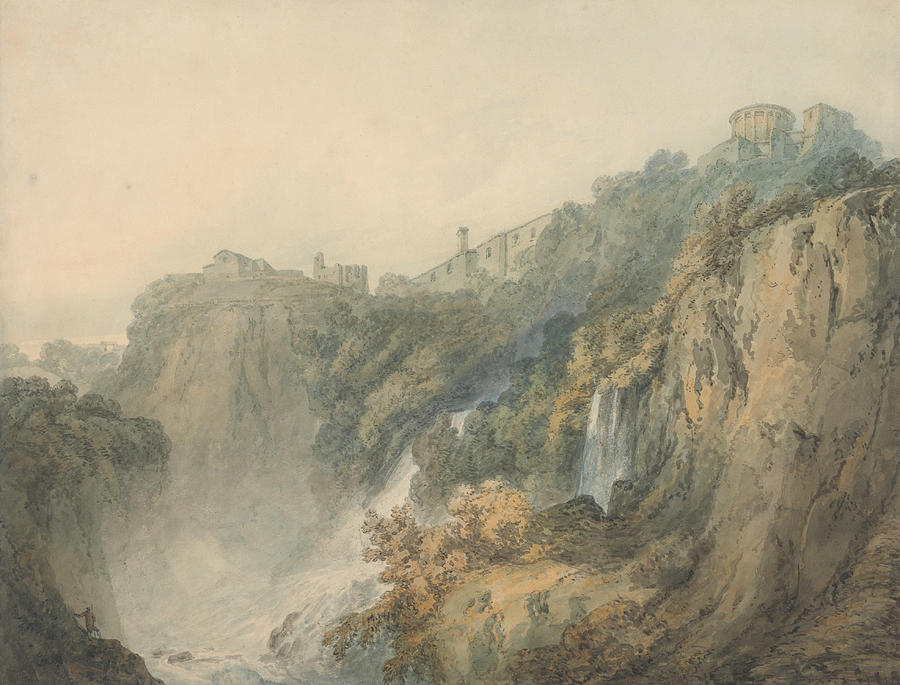 Tivoli with the Temple of the Sybil and the Cascades Painting by Joseph Mallord William Turner