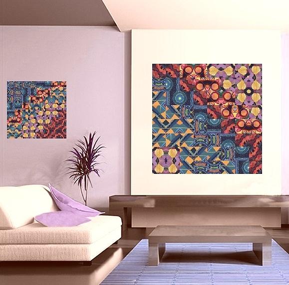 T J O D Mandala Series Puzzle 5 Arrangements 5 and 6 On The Wall  Digital Art by Helena Tiainen