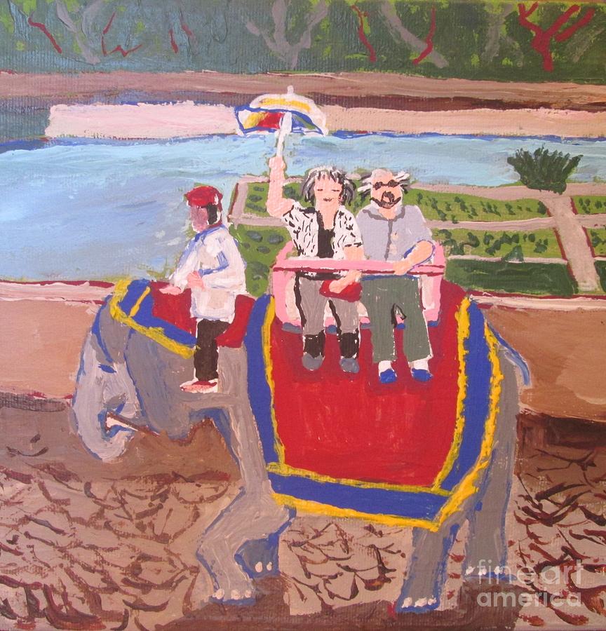 To Amber Fort We Go Painting by Jennylynd James