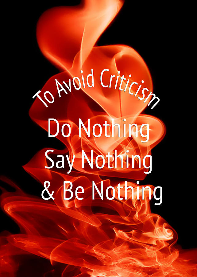 To Avoid Criticism 5459.02 Photograph by M K Miller