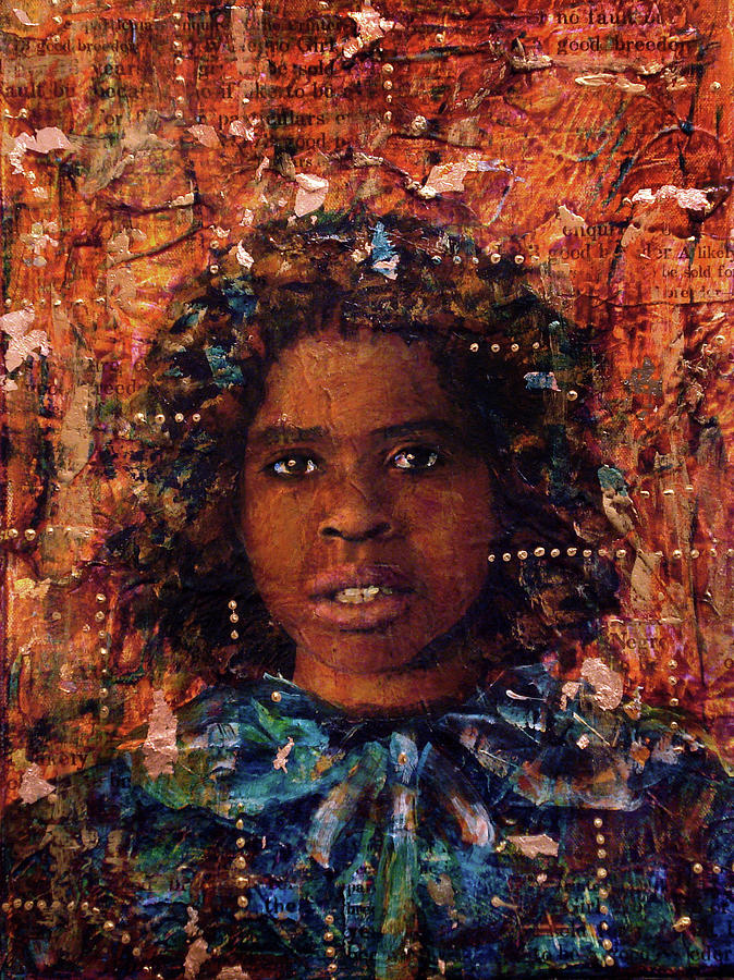 To Be Sold Girl 15 - 1773 Mixed Media by Cora Marshall