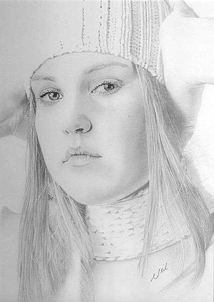 Girl Drawing - To Hear by Greg Neil Girl Drawing - To Hear by Greg Neil