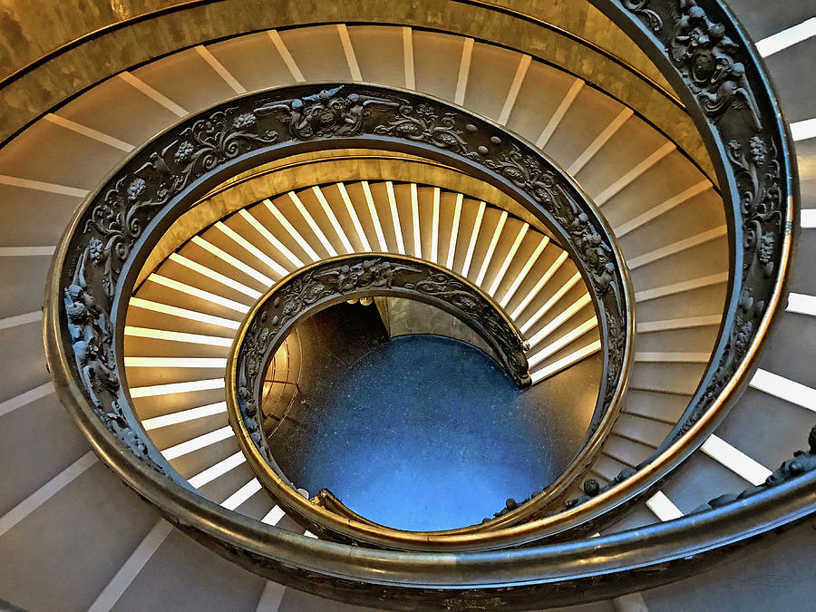 To Infinity Vatican Staircase Photograph by Jill Love