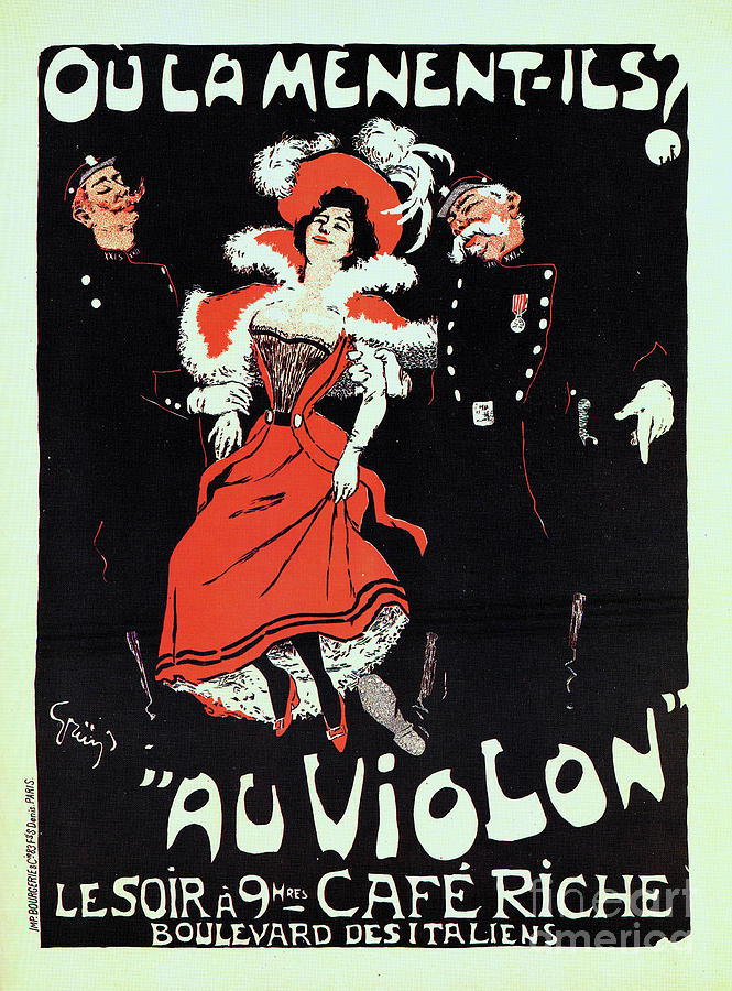 To jail Paris nightlife 1897 Drawing by Heidi De Leeuw