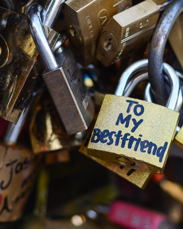 To My Bestfriend, Love Locks, Paris, France Photograph by Nicole Freedman